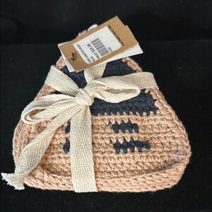 Handcrafted Beige and Blue Kitchen Linens Set